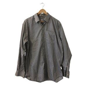 Peter Millar Golf 100% Cotton Checkered Long Sleeve Button-Down Shirt  Large